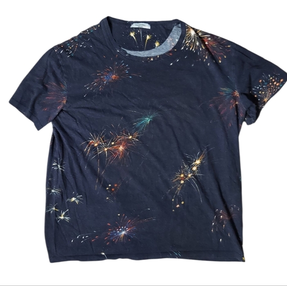 Valentino | Rockstud | Firework Graphic | Print Tee | Valentino Garavani - Picture 1 of 11